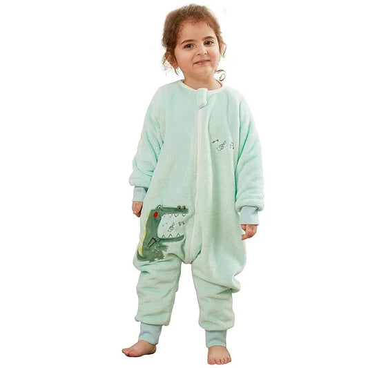 Flanell Sovsäck för Baby & Barn – 7 Färger – Söt Dinosaurie Pyjamas - Unisex