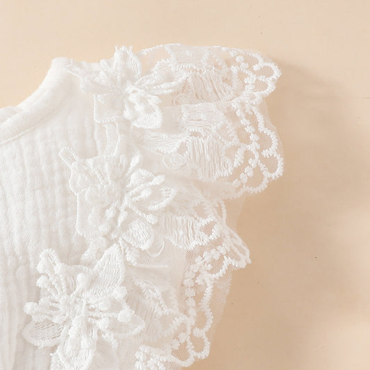 Spädbarnsklänning – Somrig Festklänning i Bomull & Linne med Pannband