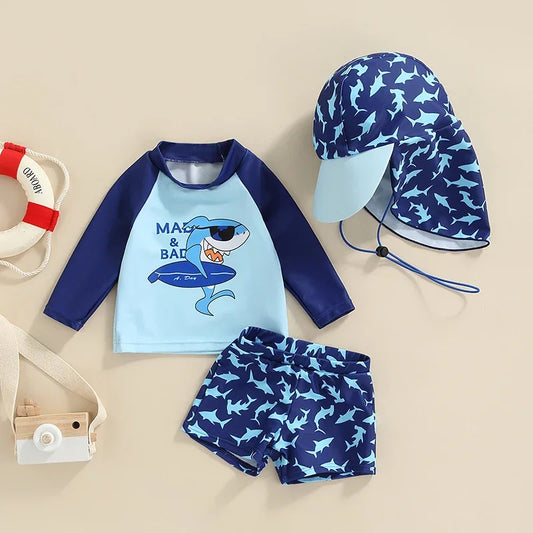 Baddräkt Topp+Shorts+Hatt