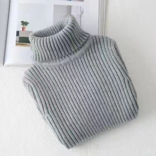 Varm & Mjuk Babystickad Tröja – Mångsidig Höst/Vintertröja med Halvpolokrage Unisex