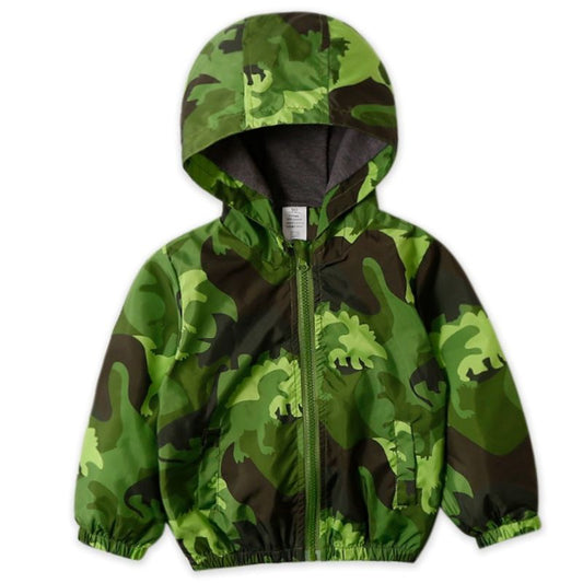 Vindtät barnjacka med huva. Unisex vår & höstjacka för utomhuslek