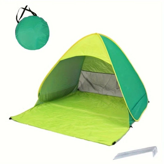 Portabelt pop-up strandtält – UV-skydd UPF 50+, vattentätt soltält för strand & utomhus
