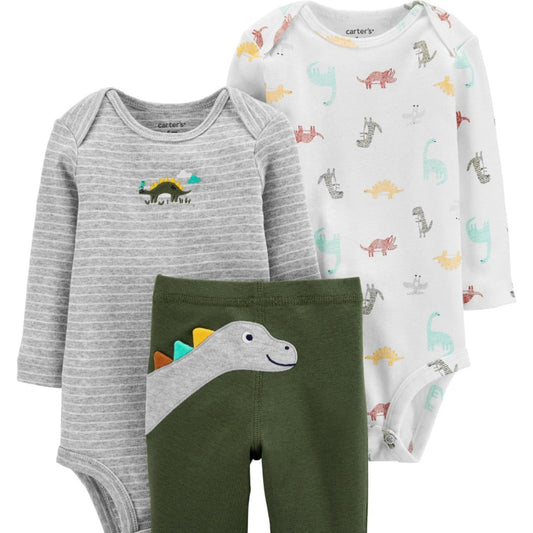 Sötaste outfiten! 3-delat babyset i bomull Rompers– tecknad design för pojkar & flickor 9–24 mån