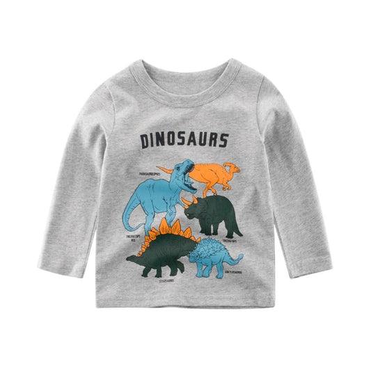Långärmad T-Shirts Tecknad Dinosaurie Barn