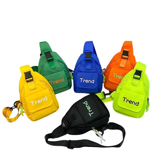 Barn Axelväska i Nylon – Enfärgad, Lätt & Söt Fanny Pack för Barn