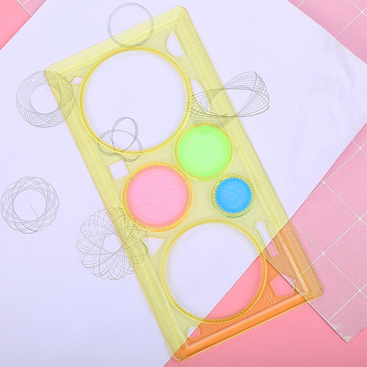 Magiskt Spirograf-Set för Barn – Skapa Färgglada Snurrande Mönster