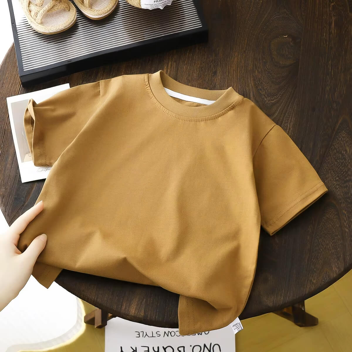 Klassisk Barn T-shirt i Bomull