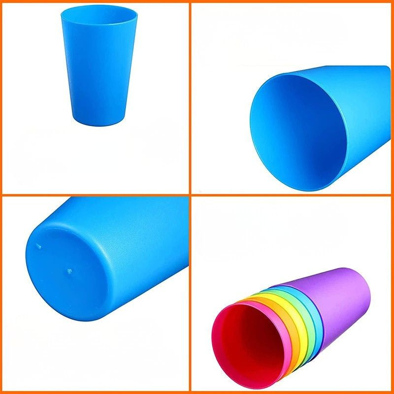 Färgglada Återanvändbara Plastmuggar 260 ml – Perfekt för Barn, Utomhus och Fest