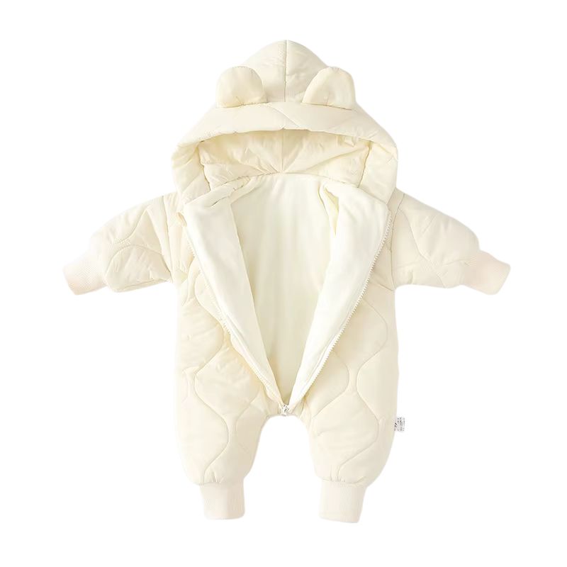 Varm & Oemotståndligt Söt Vinter - Höst dräkt för Baby Vinter - Ytterkläder - Huva Kläder - Unisex - Rompers -Tecknad Björn - Spädbarn - Jumpsuit