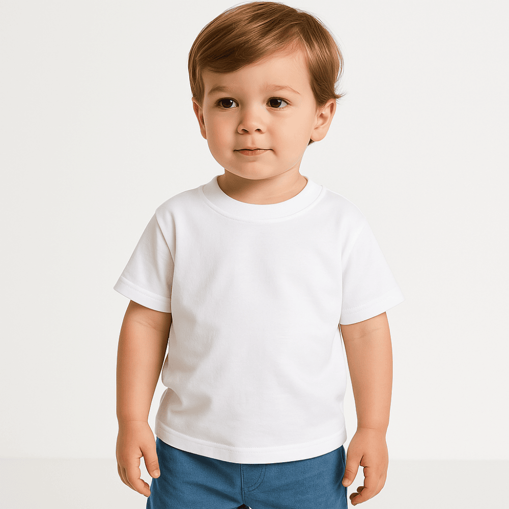 Klassisk Barn T-shirt i Bomull