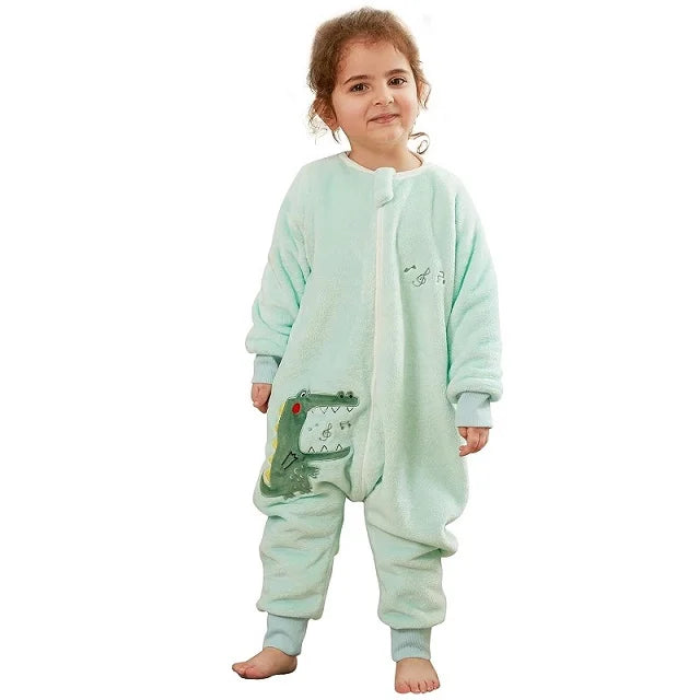 Flanell Sovsäck för Baby & Barn – 7 Färger – Söt Dinosaurie Pyjamas - Unisex
