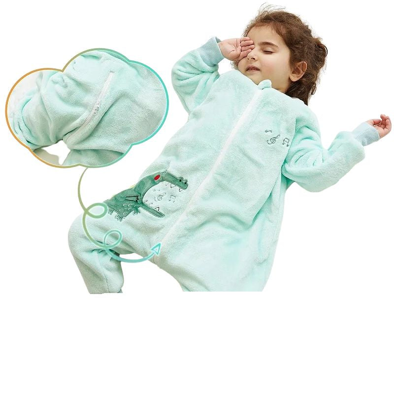 Flanell Sovsäck för Baby & Barn – 7 Färger – Söt Dinosaurie Pyjamas - Unisex