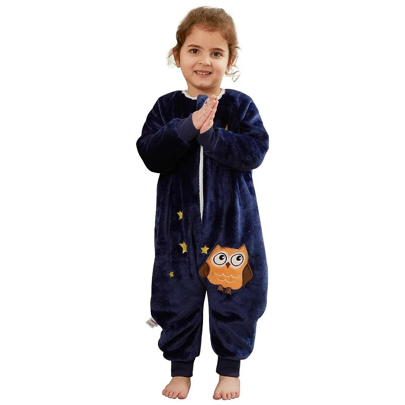 Flanell Sovsäck för Baby & Barn – 7 Färger – Söt Dinosaurie Pyjamas - Unisex
