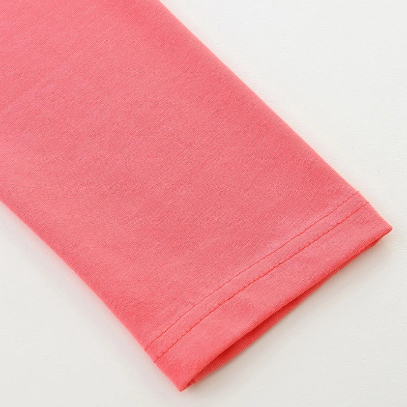 Söta och bekväma leggings för flickor,  korall, mint och gul