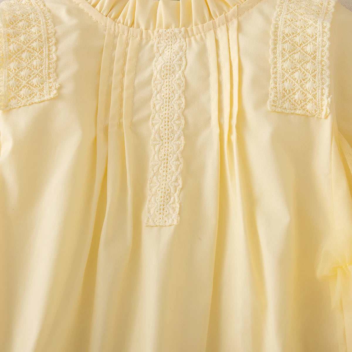 Baby Girl Meshklänning – Röd eller Gul