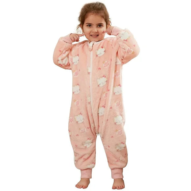 Flanell Sovsäck för Baby & Barn – 7 Färger – Söt Dinosaurie Pyjamas - Unisex