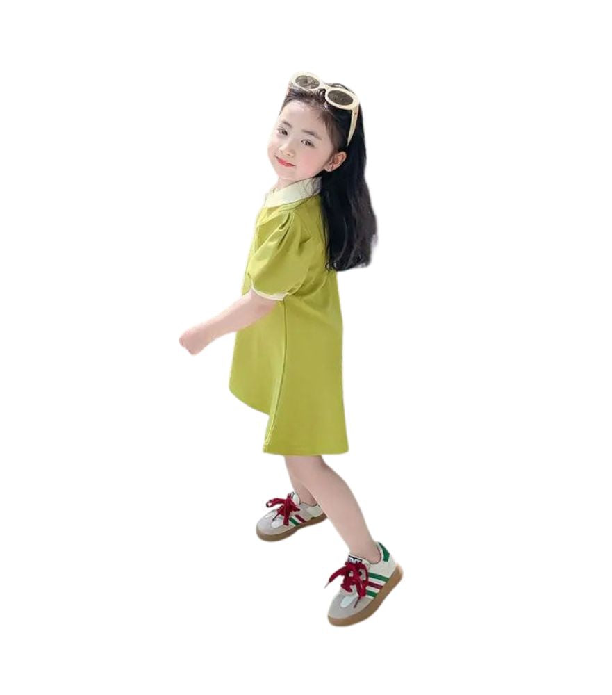 Babyklänning - Barnklänning – Lätt, luftig och lekvänlig - Enfärgat  Välj mellan 2 färger