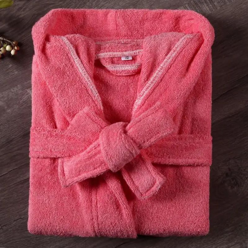 Barn badrock i bomullsfrotté Vit, ljusblå, blå, rosa, röd, grå, ljuslila