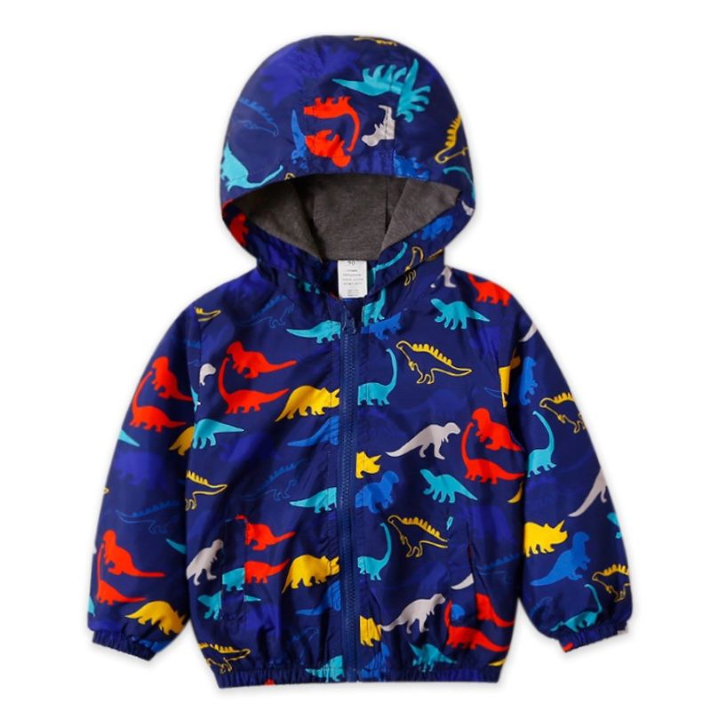 Vindtät barnjacka med huva. Unisex vår & höstjacka för utomhuslek