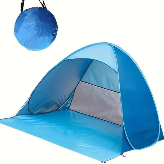 Portabelt pop-up strandtält – UV-skydd UPF 50+, vattentätt soltält för strand & utomhus