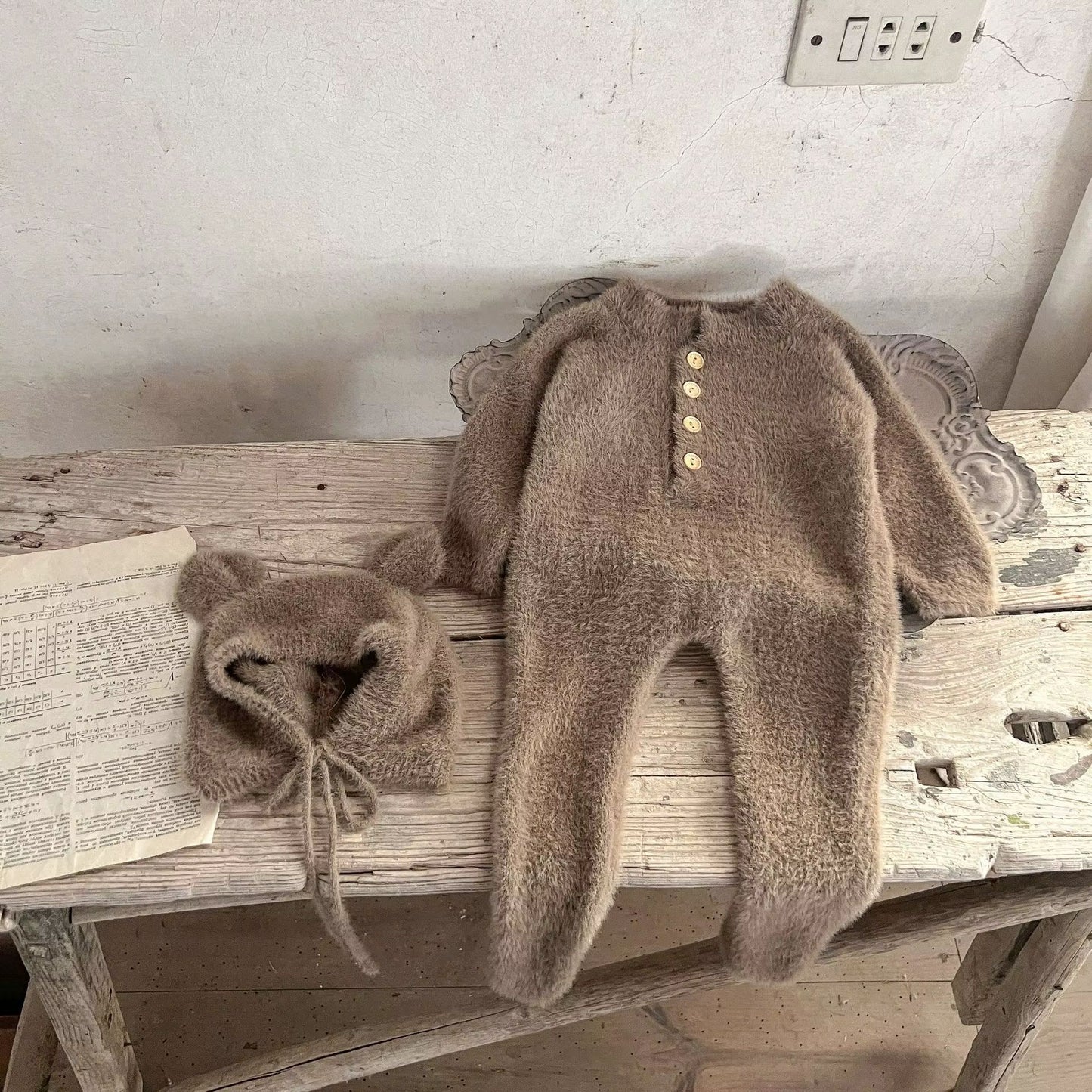 Romper - Sparkdräkter- Babykläder - Bomull - Polyester - Enfärgat - 4 färger - Vinter - Höst - Mössa - Unisex