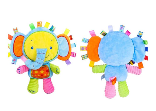Söt Elefant i Plysch med Inbyggd Skallra – Hjälper Bebisen Sova & Utforska