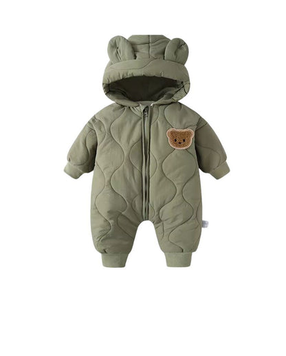Varm & Oemotståndligt Söt Vinter - Höst dräkt för Baby Vinter - Ytterkläder - Huva Kläder - Unisex - Rompers -Tecknad Björn - Spädbarn - Jumpsuit