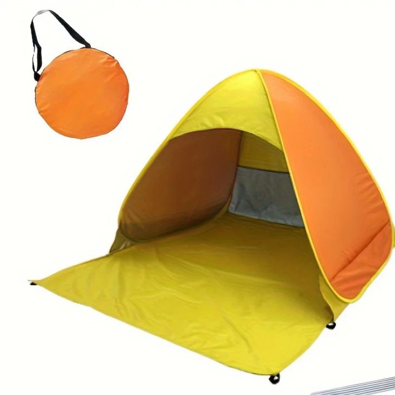 Portabelt pop-up strandtält – UV-skydd UPF 50+, vattentätt soltält för strand & utomhus