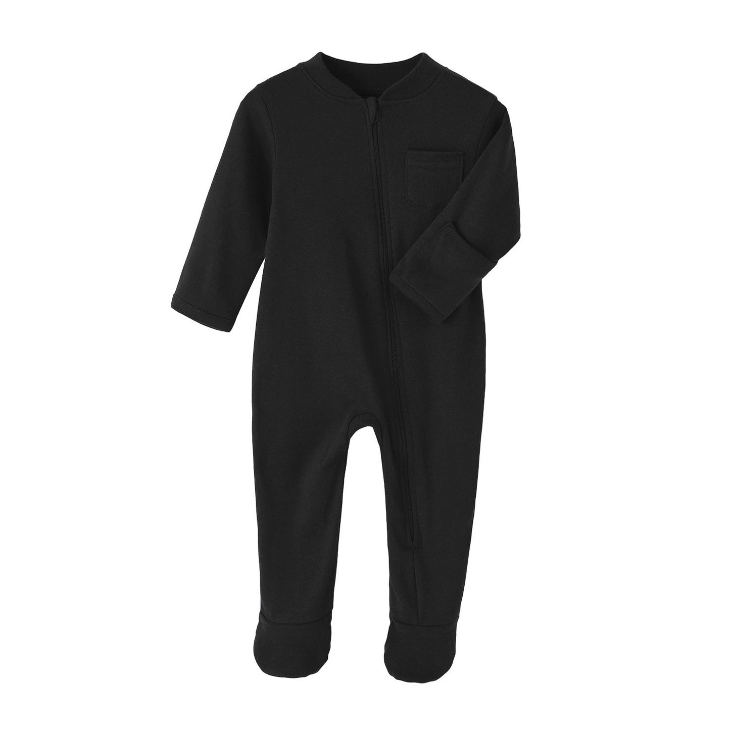 Nyfödd Babykläder 8 vackra enfärgade nyanser Jumpsuit Rompers Dragkedja Spädbarn Pojkar Flickor 100% bomull