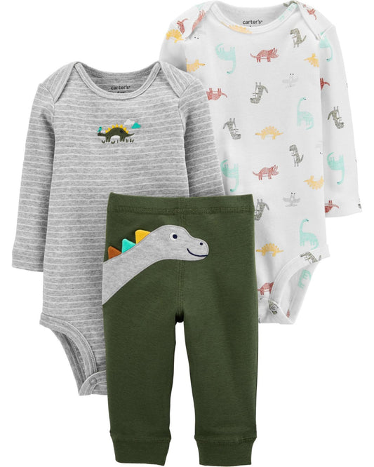 Sötaste outfiten! 3-delat babyset i bomull Rompers– tecknad design för pojkar & flickor 9–24 mån