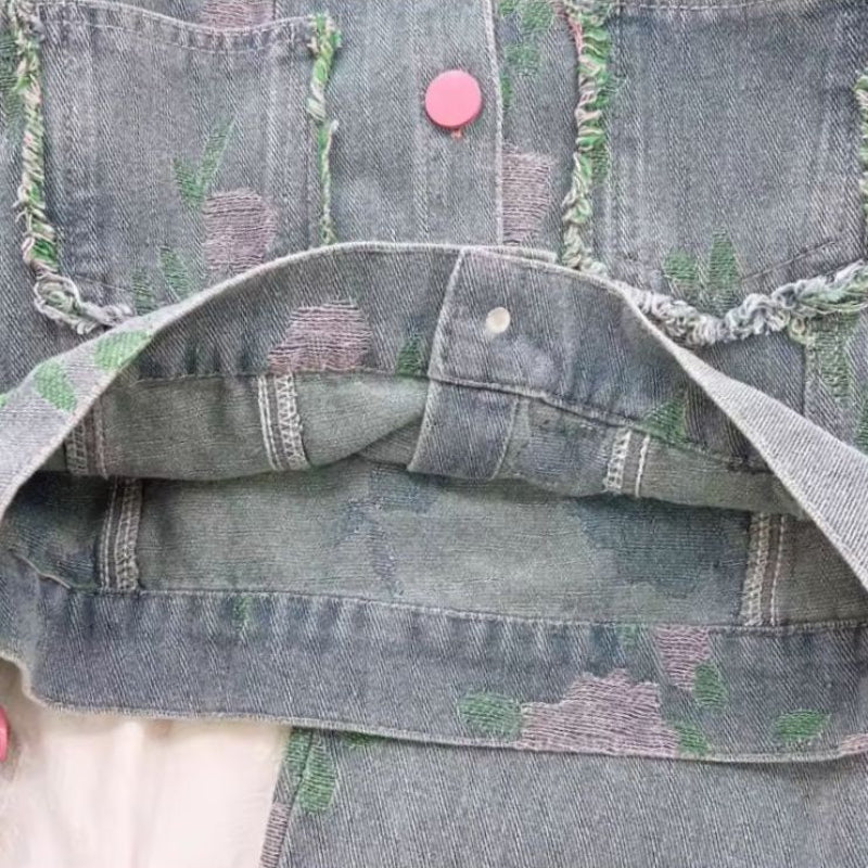 Trendigt jeansset för barn – cool design med färgstänk