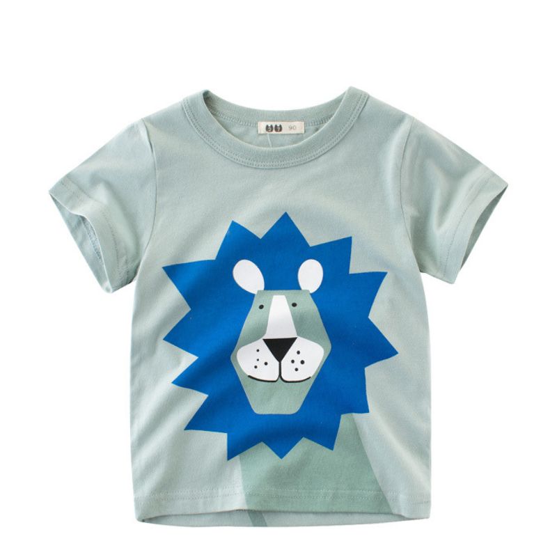 3 pack Barn T-Shirt med tre olika djurmotiv  100 % Bomull