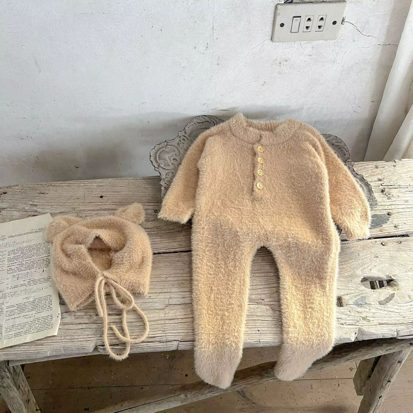 Romper - Sparkdräkter- Babykläder - Bomull - Polyester - Enfärgat - 4 färger - Vinter - Höst - Mössa - Unisex