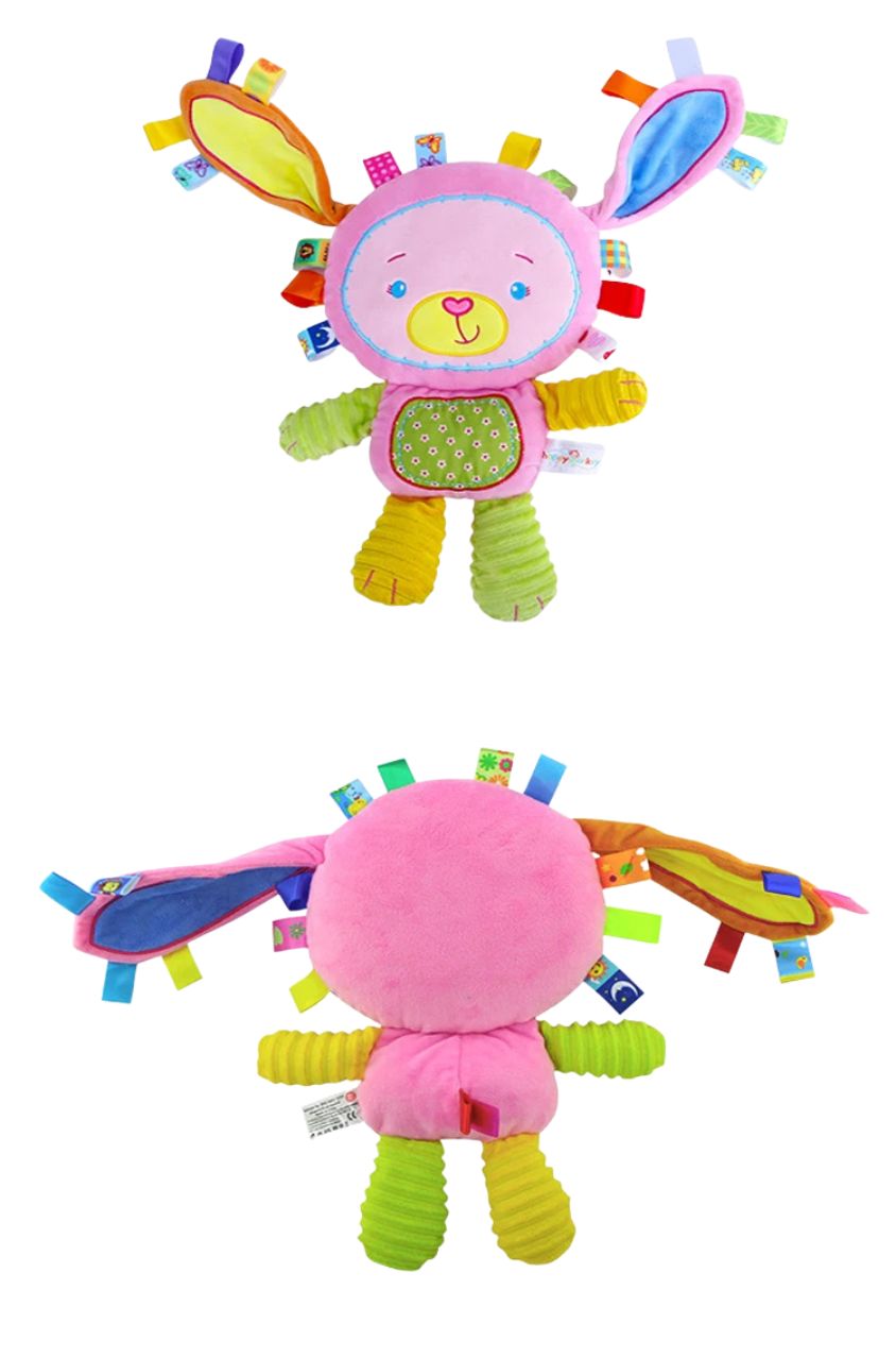 Söt Elefant i Plysch med Inbyggd Skallra – Hjälper Bebisen Sova & Utforska