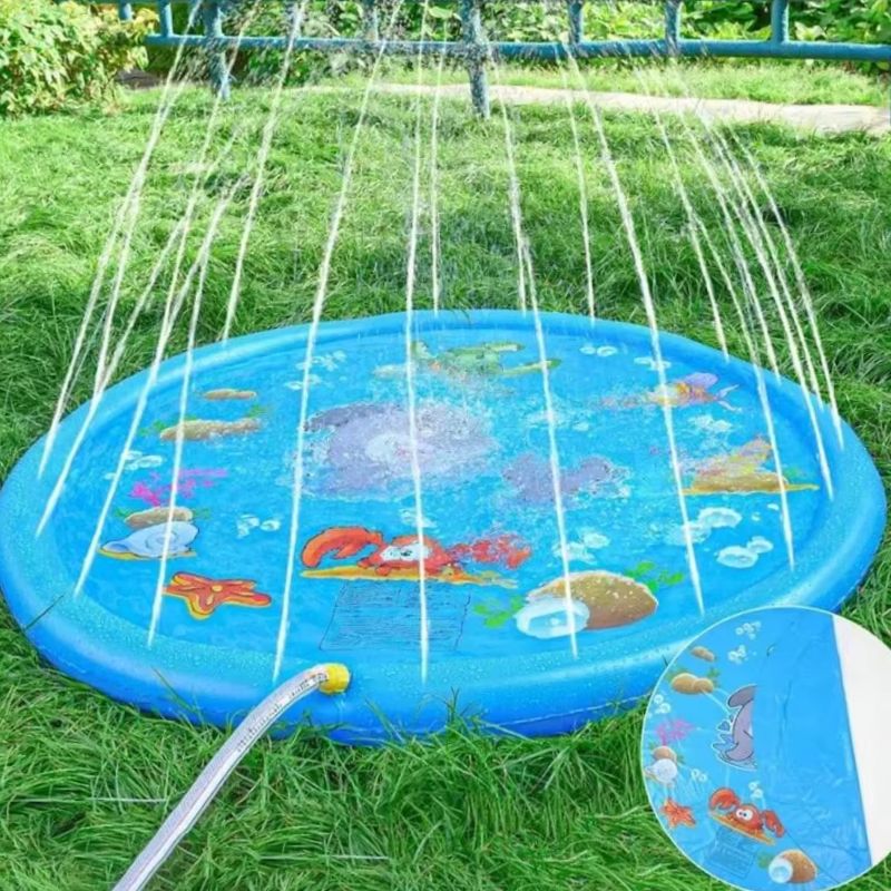 Barn uppblåsbar vatten sprinkler matta – 100 cm Vattenspridare