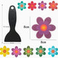Halkfria badrumsdekaler 10‑pack färgglada blommor i PEVA