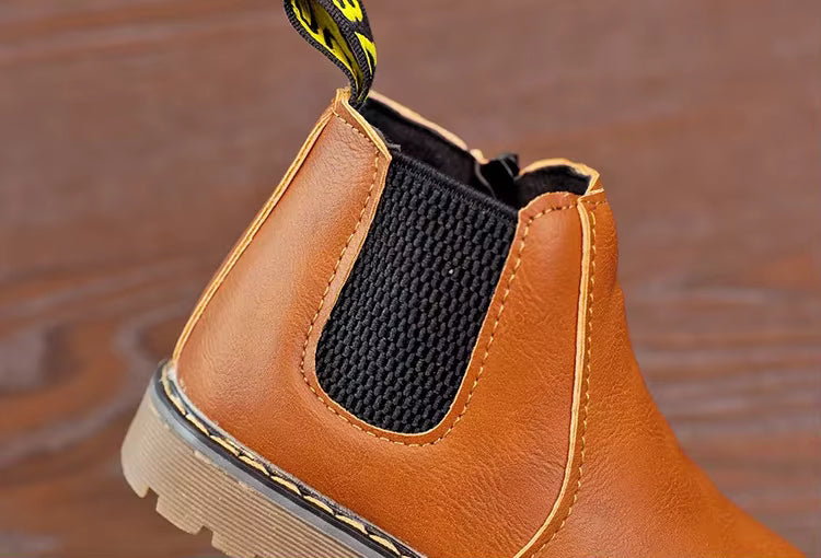 Trendiga barnstövlar för små & stora barn – Chelsea-modell med dragkedja, varm plyschfoder eller lätt fleece