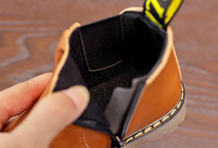 Trendiga barnstövlar för små & stora barn – Chelsea-modell med dragkedja, varm plyschfoder eller lätt fleece