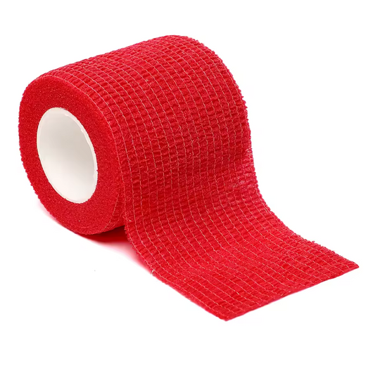 Barnvänlig Atletisk Tejp – Röd Elastisk Självhäftande Bandage för Sport & Lek