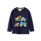 Långärmad Barn T-shirt i 100% bomull – med roliga djurmotiv - maskinmotiv