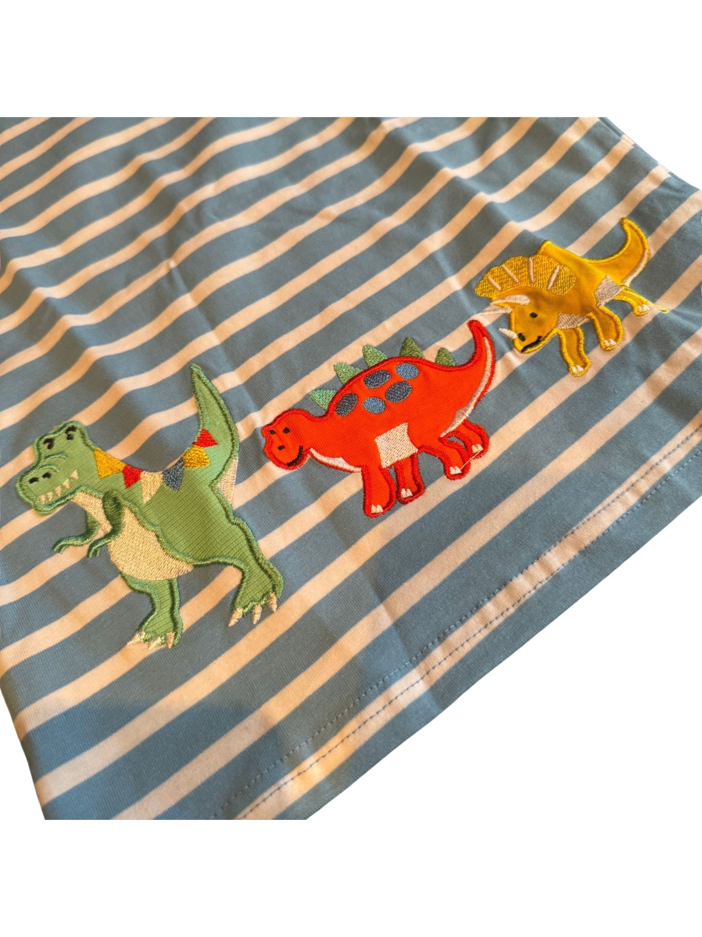Långärmad Barn T-shirt i 100% bomull – med 3 dino djurmotiv