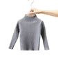 Hög hals enfärgad tröja för baby & barn – varm stickad pullover - sweatshirt i 5 färger