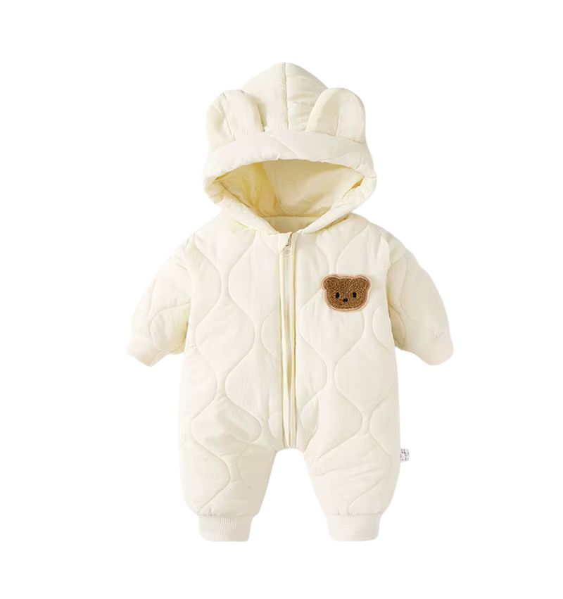 Varm & Oemotståndligt Söt Vinter - Höst dräkt för Baby Vinter - Ytterkläder - Huva Kläder - Unisex - Rompers -Tecknad Björn - Spädbarn - Jumpsuit