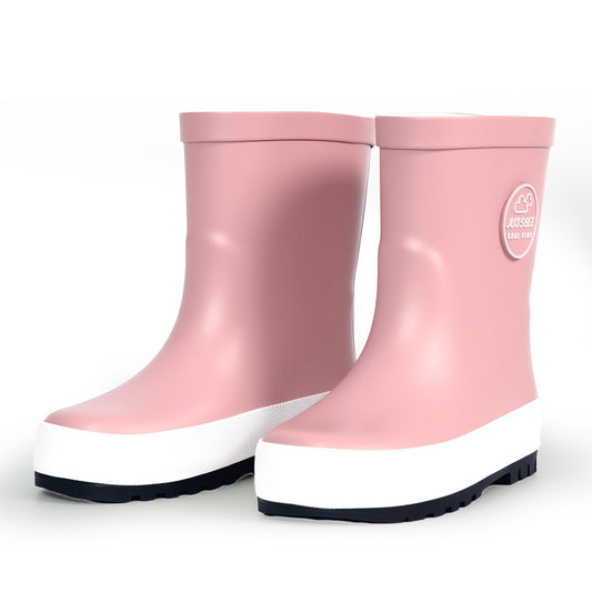 Gummi Regnstövlar Pojkar och Flickor Slitstarka Utomhus Gummi Regnstövlar med Varm Termisk Fodrad - Vattentät, Anti-Slip, Lätta