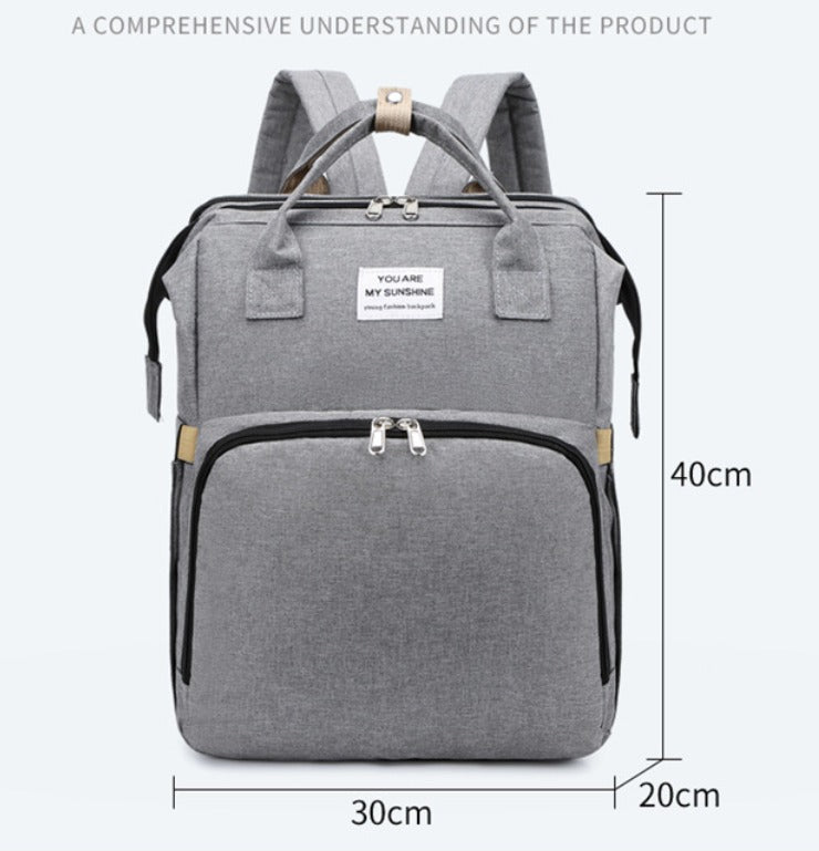 Hopfällbar - Multifunktionell - Skötväska - Mammaväska -  Ryggsäck - Spjälsäng stor last kapacitet  för förvaring - För Resa & Vardagsbruk