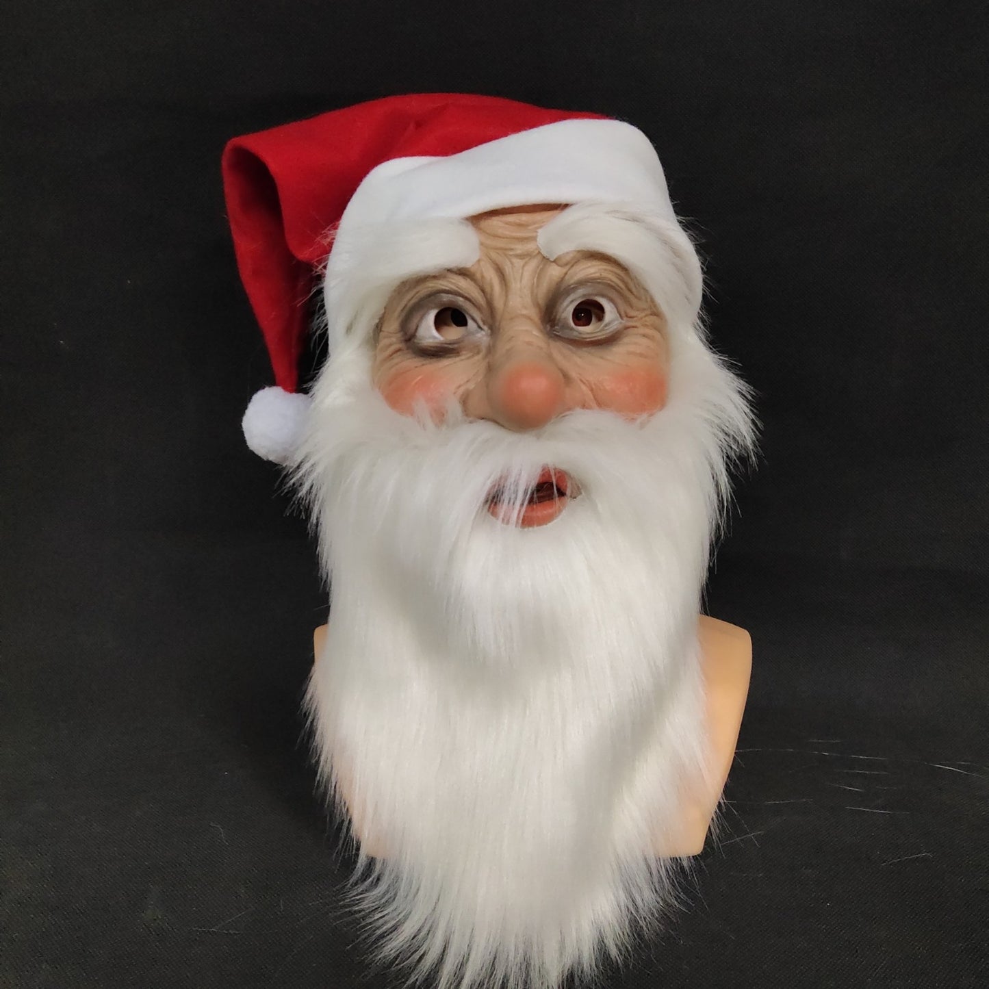 Julig Tomtemask i Latex – Perfekt för Maskerad, Utklädnad & Julfester unisex