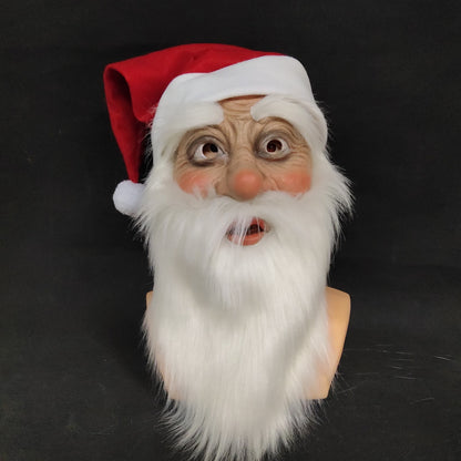 Julig Tomtemask i Latex – Perfekt för Maskerad, Utklädnad & Julfester unisex