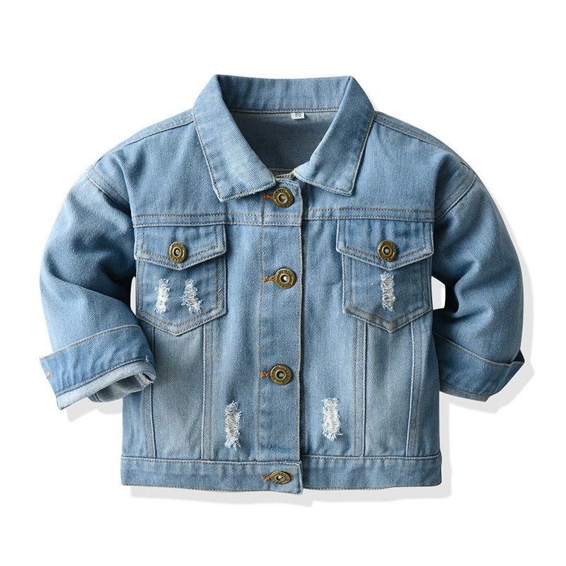 Jeansjacka för barn – trendig långärmad jacka för pojkar och flickor året runt