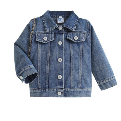 Jeansjacka för barn – trendig långärmad denimjacka för pojkar och flickor vår, sommar och höst