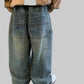 Barnjeans i retrostil – lösa raka wide leg-byxor för pojkar och flickor